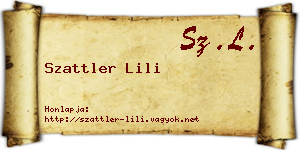 Szattler Lili névjegykártya