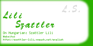lili szattler business card